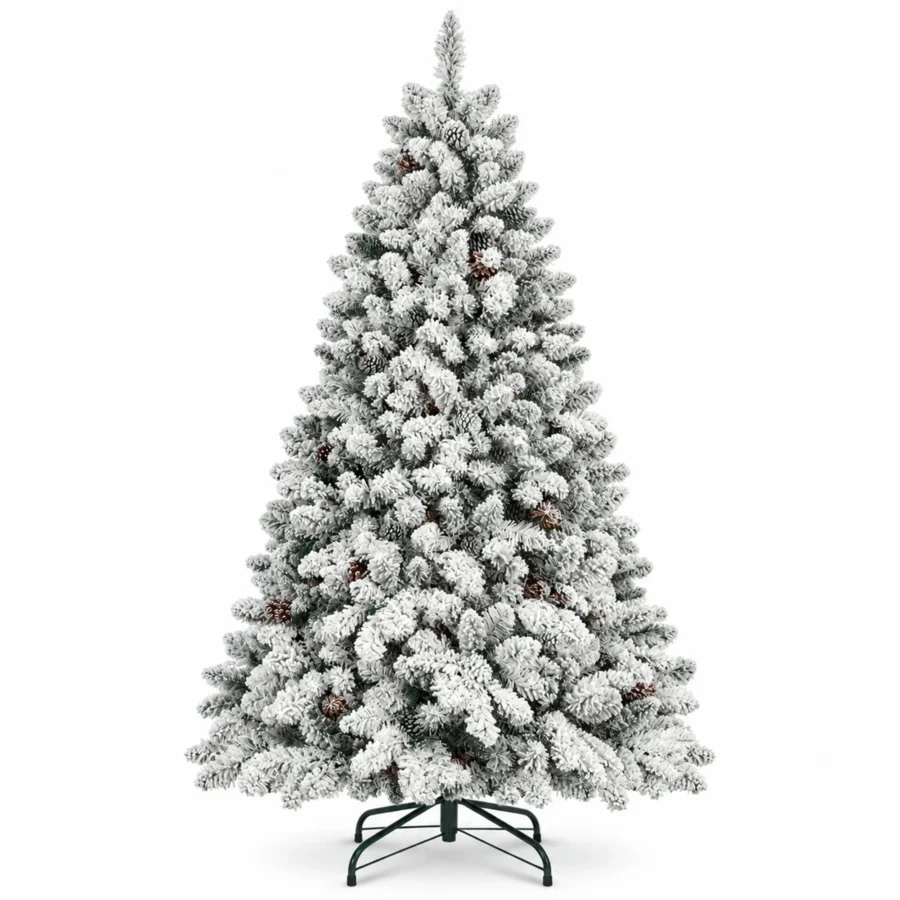 4 ft Flocked Artificial Christmas Tree, 366 Tips