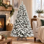 4 ft Flocked Artificial Christmas Tree, 366 Tips