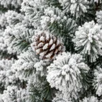 4 ft Flocked Artificial Christmas Tree, 366 Tips
