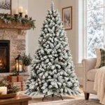 5 ft Flocked Artificial Christmas Tree, 600 Tips