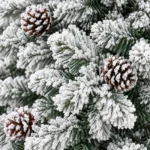 5 ft Flocked Artificial Christmas Tree, 600 Tips