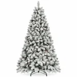 6 ft Flocked Artificial Christmas Tree, 888 Tips