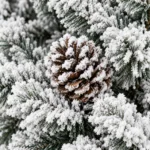 6 ft Flocked Artificial Christmas Tree, 888 Tips