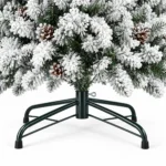 6 ft Flocked Artificial Christmas Tree, 888 Tips