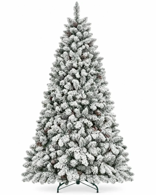 7 ft Flocked Artificial Christmas Tree, 1124 Tips