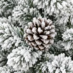 7 ft Flocked Artificial Christmas Tree, 1124 Tips