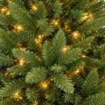 4 ft Prelit Artificial Christmas Tree with 150 Lights, Lush Green PE/PVC Foliage, 714 Tips, Hinged Branches and Metal Stand