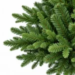 4 ft Unlit Artificial Christmas Tree with Layered Green PE/PVC Foliage, 714 Branch Tips, Hinged Sections and Metal Stand