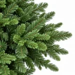5 ft Unlit Artificial Christmas Tree with Layered Green PE/PVC Foliage, 1,129 Branch Tips, Hinged Sections and Metal Stand