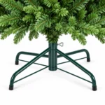 5 ft Unlit Artificial Christmas Tree with Layered Green PE/PVC Foliage, 1,129 Branch Tips, Hinged Sections and Metal Stand