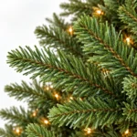 6 ft Prelit Artificial Christmas Tree with 500 Lights, Lush Green PE/PVC Foliage, 1,763 Tips, Hinged Branches and Metal Stand