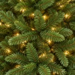 6 ft Prelit Artificial Christmas Tree with 500 Lights, Lush Green PE/PVC Foliage, 1,763 Tips, Hinged Branches and Metal Stand