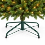 6 ft Prelit Artificial Christmas Tree with 500 Lights, Lush Green PE/PVC Foliage, 1,763 Tips, Hinged Branches and Metal Stand