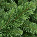 6 ft Unlit Artificial Christmas Tree with Layered Green PE/PVC Foliage, 1,673 Branch Tips, Hinged Sections and Metal Stand