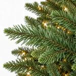 8 ft Prelit Artificial Christmas Tree with 900 Lights, Lush Green PE/PVC Foliage, 2,673 Tips, Hinged Branches and Metal Stand