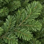 8 ft Unlit Artificial Christmas Tree with Layered Green PE/PVC Foliage, 2,673 Branch Tips, Hinged Sections and Metal Stand