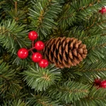 4 ft Prelit Potted Artificial Christmas Tree with 100 Multicolor LED Lights, Pinecones, Red Berry Accents and Decorative Planter