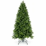 4 ft Unlit Artificial Christmas Tree with Layered Green PE/PVC Foliage, 527 Branch Tips, Hinged Branches and Metal Stand