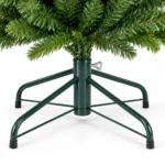 4 ft Unlit Artificial Christmas Tree with Layered Green PE/PVC Foliage, 527 Branch Tips, Hinged Branches and Metal Stand
