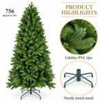 5 ft Artificial Christmas Tree, 756 Tips