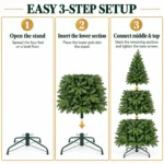 6 ft Artificial Christmas Tree, 1032 Tips