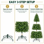 7 ft Artificial Christmas Tree, 1375 Tips