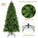 8 ft Artificial Christmas Tree, 1847 Tips