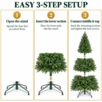 8 ft Artificial Christmas Tree, 1847 Tips