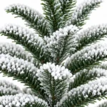 19.7 in Flocked Artificial Tabletop Christmas Tree, 85 PE Branch Tips, Unlit Mini Tree with Rustic Wrapped Base for Desk or Mantel