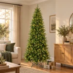 7 ft Artificial Christmas Tree, 1180 Tips, 400 Warm White Lights