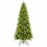 7.5 ft Artificial Christmas Tree, 1396 Tips, 450 Warm White Lights