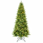 8 ft Artificial Christmas Tree, 1612 Tips, 500 Warm White Lights