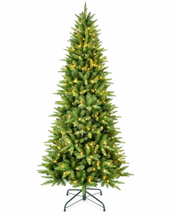8 ft Artificial Christmas Tree, 1612 Tips, 500 Warm White Lights