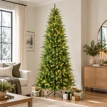 8 ft Artificial Christmas Tree, 1612 Tips, 500 Warm White Lights