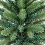 2.5 ft Unlit Artificial Tabletop Christmas Tree, Blue Green PE/PVC Foliage, Rustic Wrapped Base, 110 Tips for Console and Sideboard Decor
