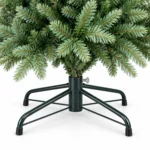 4 ft Unlit Artificial Christmas Tree, Full Blue Green PE/PVC Foliage, 475 Tips, Hinged Branches and Metal Stand for Home or Office