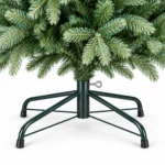 5 ft Unlit Artificial Christmas Tree, Full Blue Green PE/PVC Foliage, 854 Tips, Hinged Branches and Metal Stand for Holiday Decorating