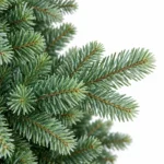 6 ft Unlit Artificial Christmas Tree, Full Blue Green PE/PVC Foliage, 1,390 Tips, Hinged Branches and Metal Stand for Living Room Decor