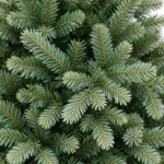 6 ft Unlit Artificial Christmas Tree, Full Blue Green PE/PVC Foliage, 1,390 Tips, Hinged Branches and Metal Stand for Living Room Decor