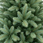 7 ft Unlit Artificial Christmas Tree, Full Blue Green PE/PVC Foliage, 1,845 Tips, Hinged Branches and Metal Stand for Holiday Home Decor