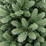 7.5 ft Unlit Artificial Christmas Tree, Full Blue Green PE/PVC Foliage, 2,148 Tips, Hinged Branches and Metal Stand for Holiday Decor