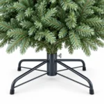 7.5 ft Unlit Artificial Christmas Tree, Full Blue Green PE/PVC Foliage, 2,148 Tips, Hinged Branches and Metal Stand for Holiday Decor