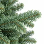 8 ft Unlit Artificial Christmas Tree, Full Blue Green PE/PVC Foliage, 2,458 Tips, Hinged Branches and Metal Stand for Spacious Rooms