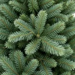 8 ft Unlit Artificial Christmas Tree, Full Blue Green PE/PVC Foliage, 2,458 Tips, Hinged Branches and Metal Stand for Spacious Rooms