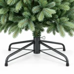 9 ft Unlit Artificial Christmas Tree, Full Blue Green PE/PVC Foliage, 3,268 Tips, Hinged Branches and Metal Stand for Foyer Holiday Decor