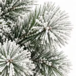 2 ft Flocked Artificial Tabletop Christmas Tree, 154 Branch Tips, Unlit Snowy Foliage and Burlap Wrapped Base for Rustic Centerpieces