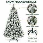 4 ft Flocked Artificial Christmas Tree, 350 Tips