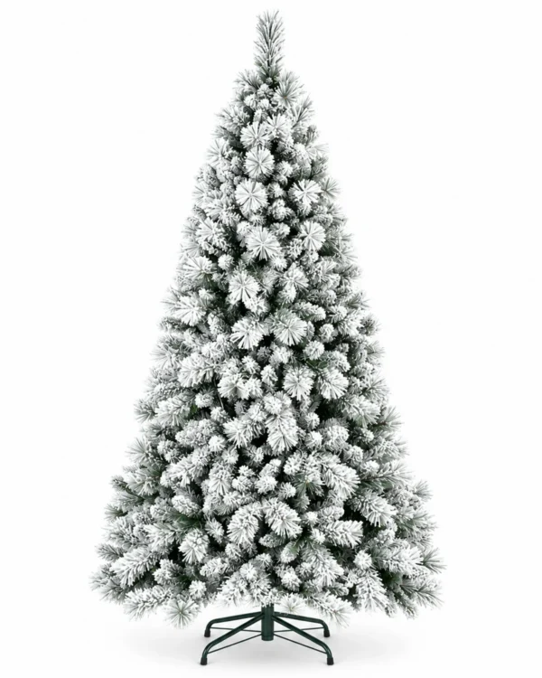 5 ft Flocked Artificial Christmas Tree, 518 Tips