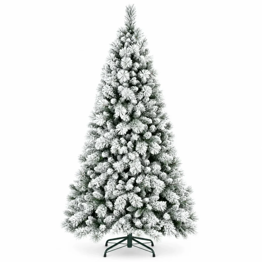 5 ft Flocked Artificial Christmas Tree, 518 Tips