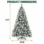 5 ft Flocked Artificial Christmas Tree, 518 Tips